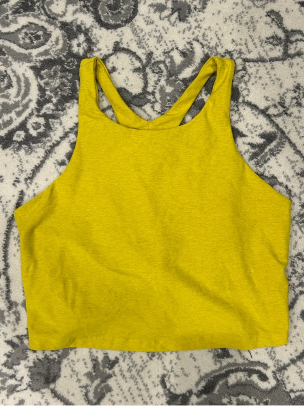 Women’s Yellow Racerback Crop Tank Top